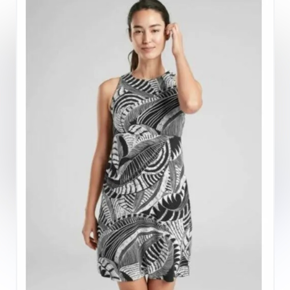 Athleta Santorini printed high neck dress